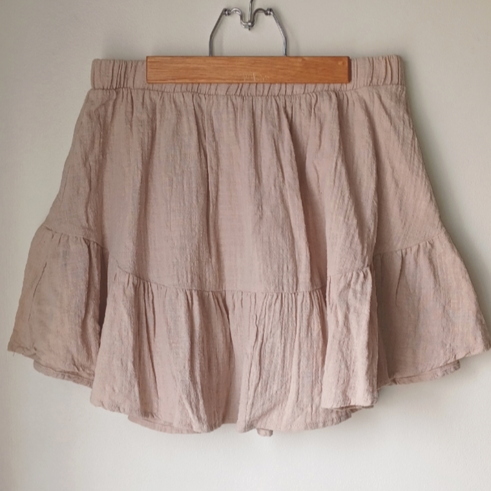 Cotton on khaki flowy skirt